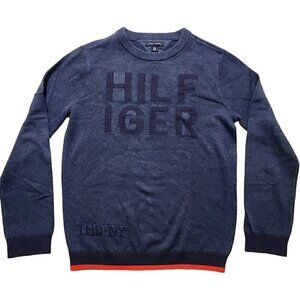 Tommy Hilfiger Boys Sweater Crewneck 100% Cotton‎ Blue Size XL